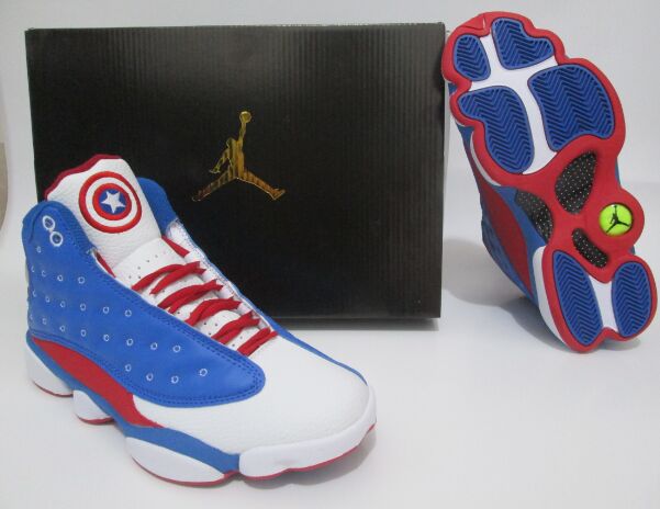 New Air Jordan 13 Captain Blue White Red Shoes